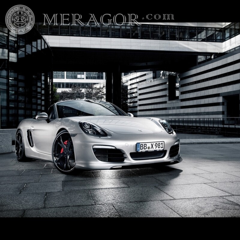 Foto del avatar del elegante Porsche plateado TikTok Autos Transporte