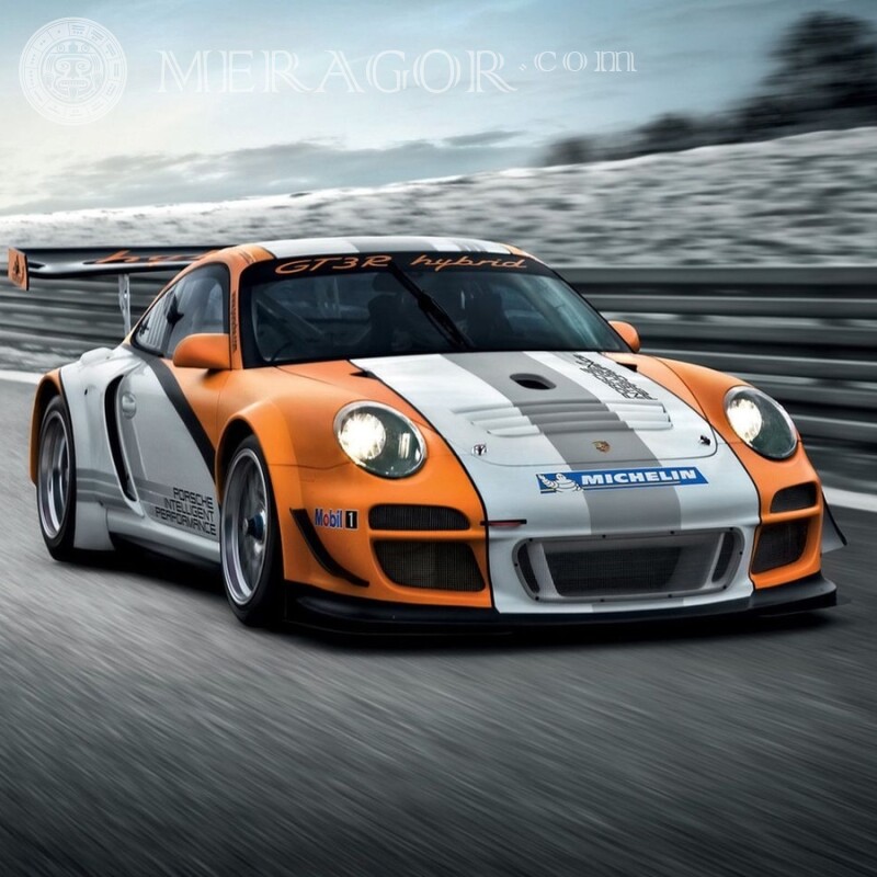 Фото на аватарку для ВК гоночный Porsche Автомобили Транспорт Гонки