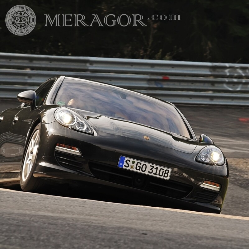 Фото на аватарку для ВатсАпп крутой черный Porsche Автомобили Транспорт