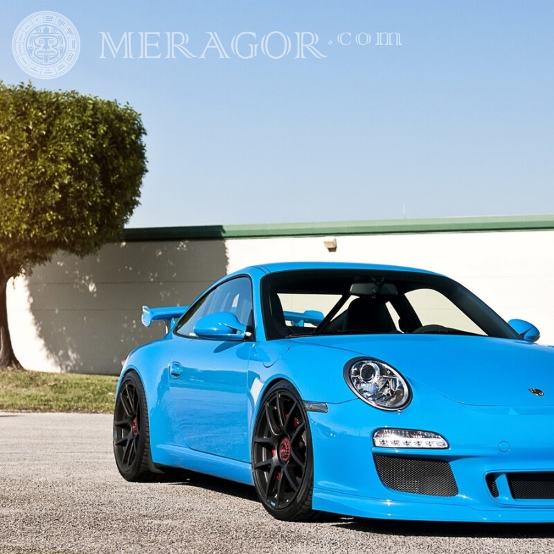 Foto na foto do perfil do Porsche azul frio Carros Transporte