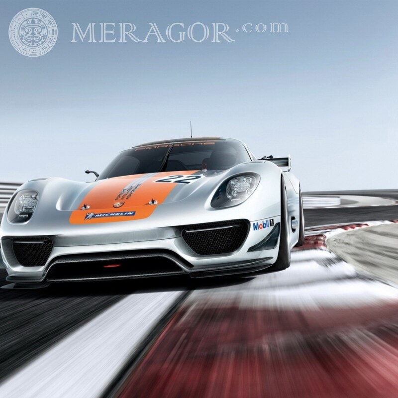 Фото на аватарку для ВатсАпп шикарний сріблястий Porsche скачати безкоштовно Автомобілі Транспорт