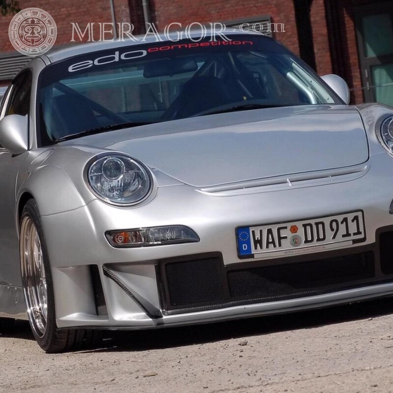 Фото на аватарку для ВатсАпп розкішний сріблястий Porsche Автомобілі Транспорт