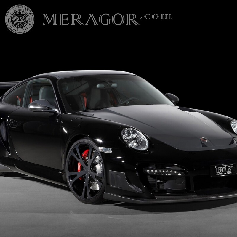Фото на аватарку для ВК кльовий чорний Porsche Автомобілі Транспорт