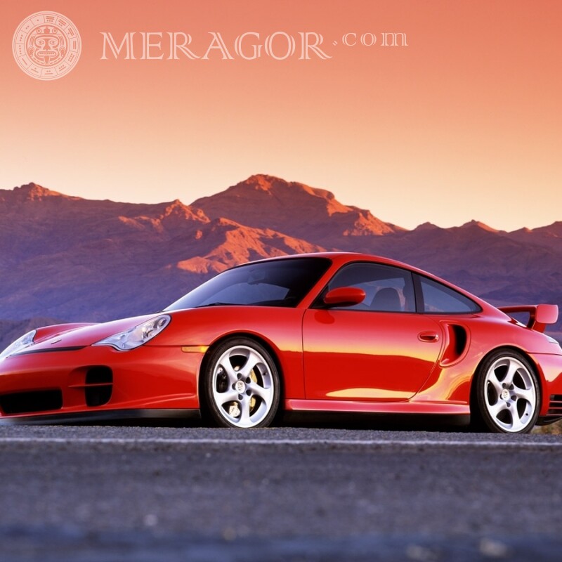Фото на аватарку для стим отличный красный Porsche Les voitures Transport
