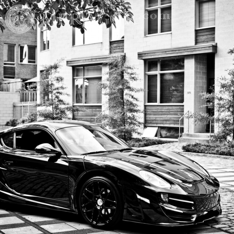 Photo on the profile picture for TikTok cool black Porsche Cars Transport