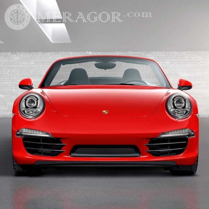Photo sur l'avatar pour YouTube Téléchargement gratuit de Porsche de luxe rouge Les voitures Transport
