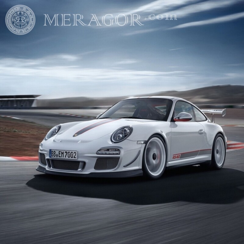 Фото на аватарку для ВатсАпп роскошный белый Porsche скачать бесплатно Автомобілі Транспорт