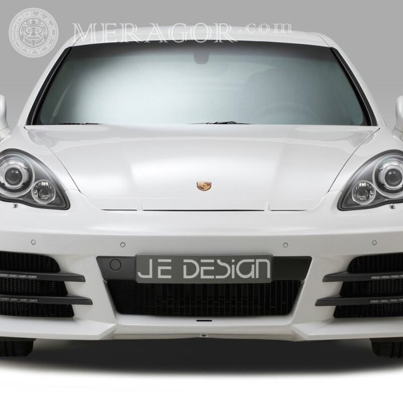 Фото на аватарку для Інстаграм шикарний білий Porsche скачати безкоштовно Автомобілі Транспорт
