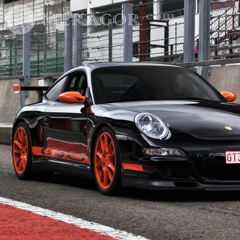Foto de avatar negro de Porsche para descarga gratuita de YouTube Autos Transporte