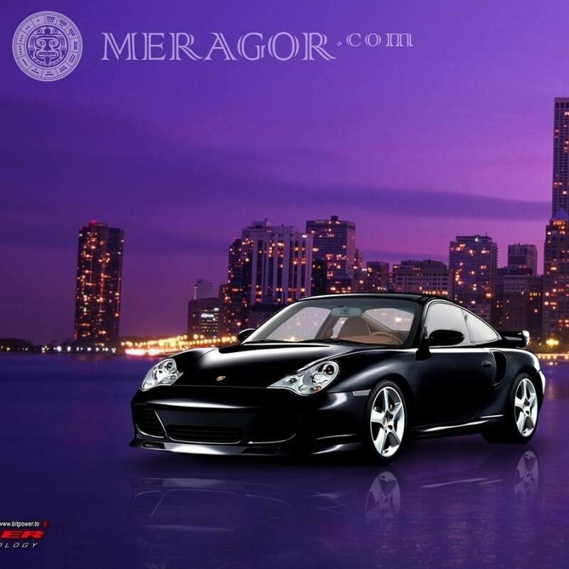 Фото на аватарку для стіма класний чорний Porsche Автомобілі Транспорт