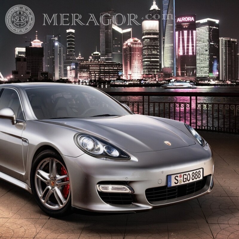 Фото на аватарку для телефону стильний сріблястий Porsche Автомобілі Транспорт