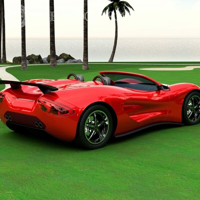Круте фото на аватарку для Інстаграм крутий червоний автомобіль Автомобілі Транспорт