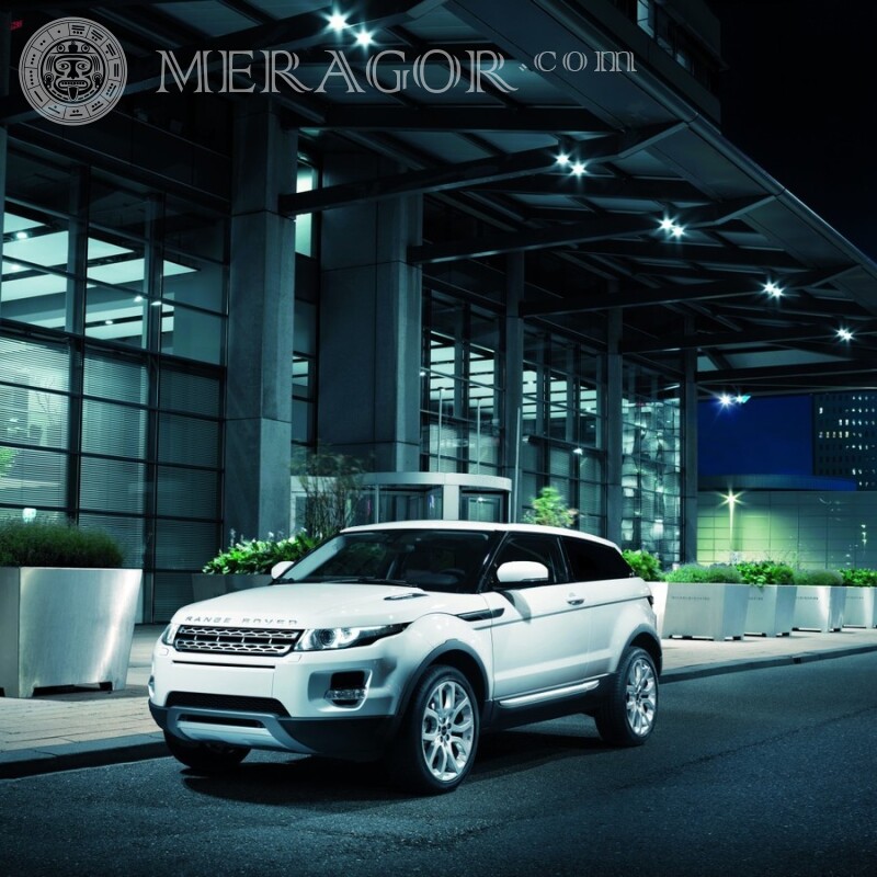 Скачать фото на аватарку для Ютуба классный белый Range Rover Carros Transporte