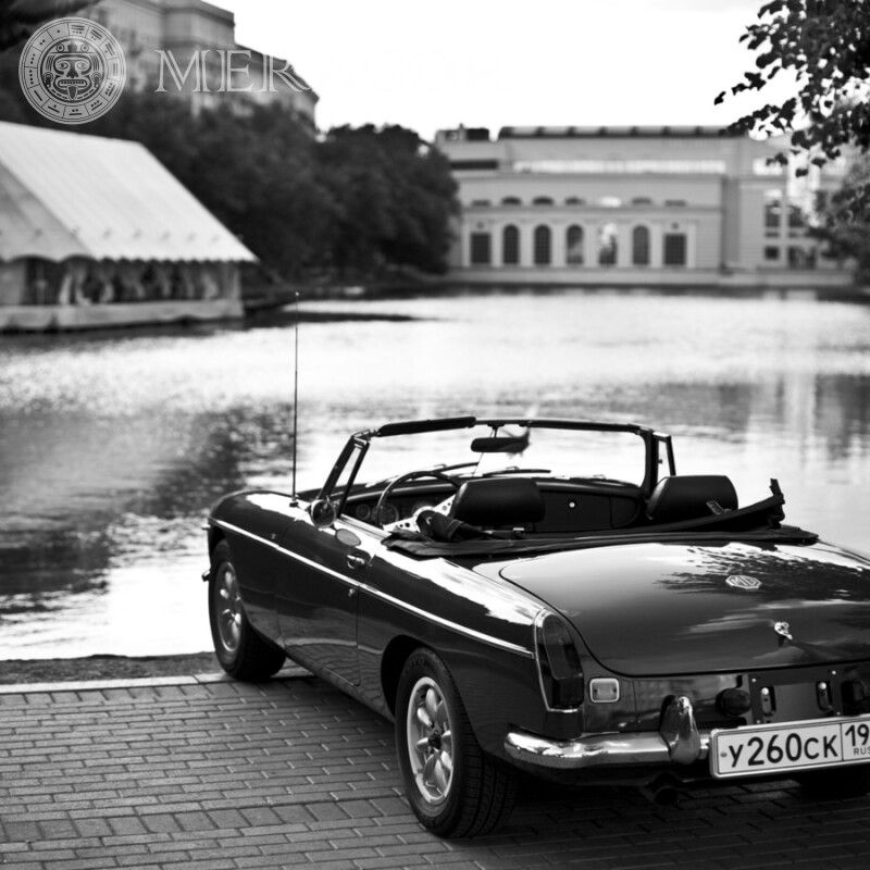 Download grátis da foto de um carro clássico perto da lagoa Carros Transporte