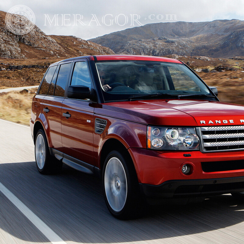 Laden Sie das Foto auf Ihrem Profilbild Luxus Red Range Rover herunter Autos Transport