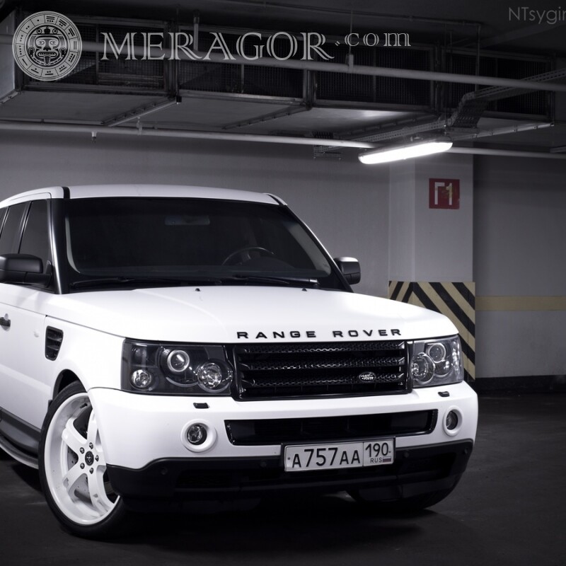 Завантажити фото на аватарку на Ютуб відмінний білий Range Rover Автомобілі Транспорт