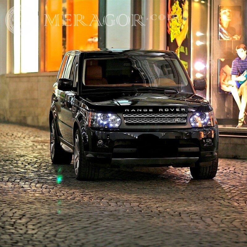 Скачать фото на аватарку для ТикТок крутой черный Range Rover Автомобили Транспорт