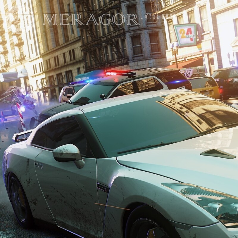 Image sympa du jeu d'avatar dans la voiture de course chic TikTok Need for Speed Tous les matchs