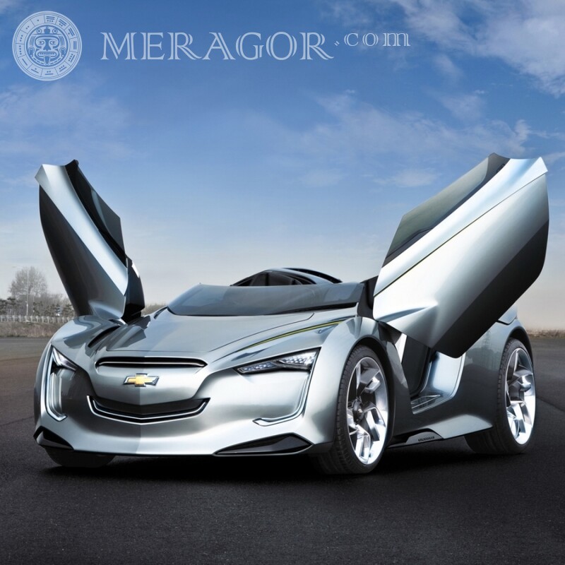 Download photo of Chevrolet with lifting doors for guy Cars Transport