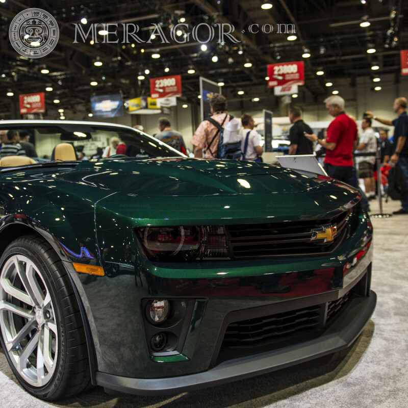 Скачать фото роскошный зеленый Chevrolet для парня Автомобили Транспорт