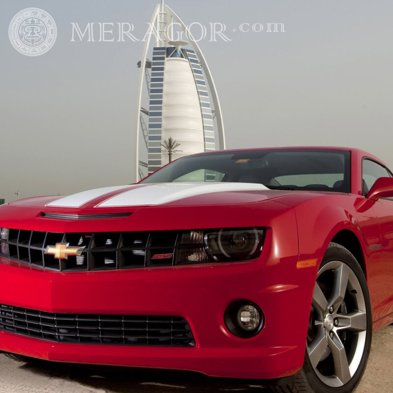 Download photo luxury red Chevrolet for girl Cars Transport