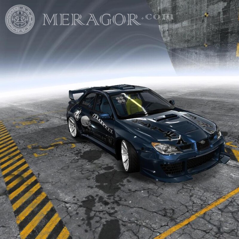 Аватарка для Ютуб чудова гоночна Subaru завантажити картинку Автомобілі Транспорт Гонки