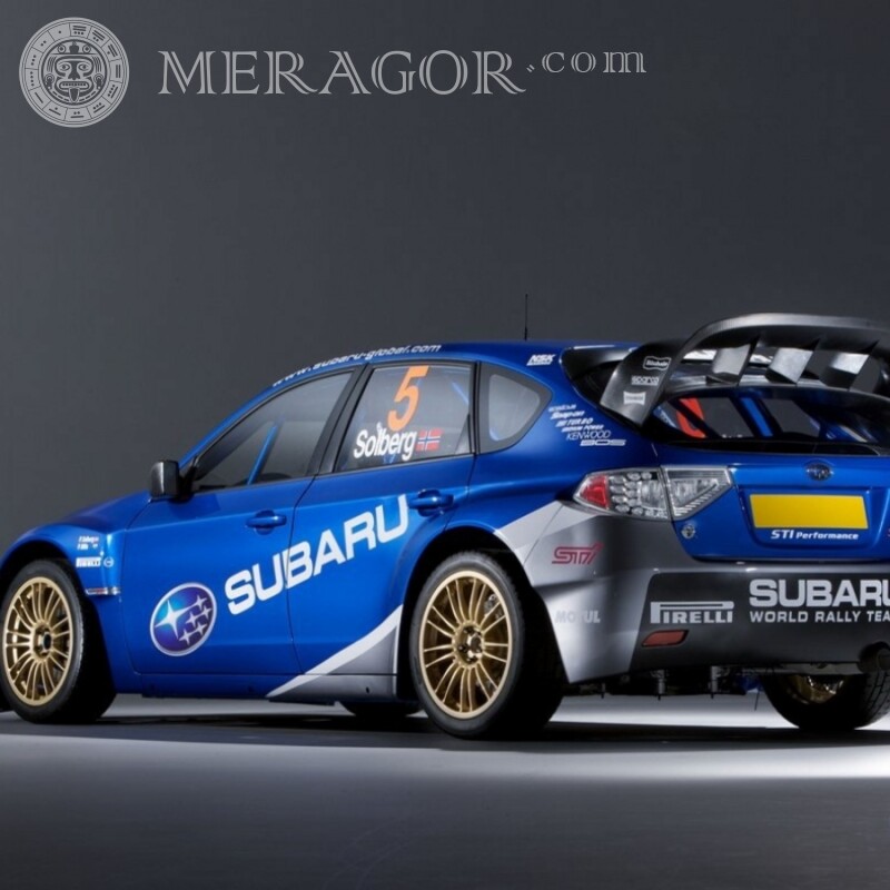 Крутая аватарка для стима гоночная синея Subaru скачать фото Автомобили Транспорт Гонки