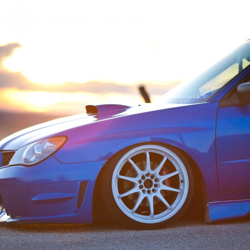 Крутая аватарка в ВК великолепная синея Subaru скачать фото Les voitures Transport