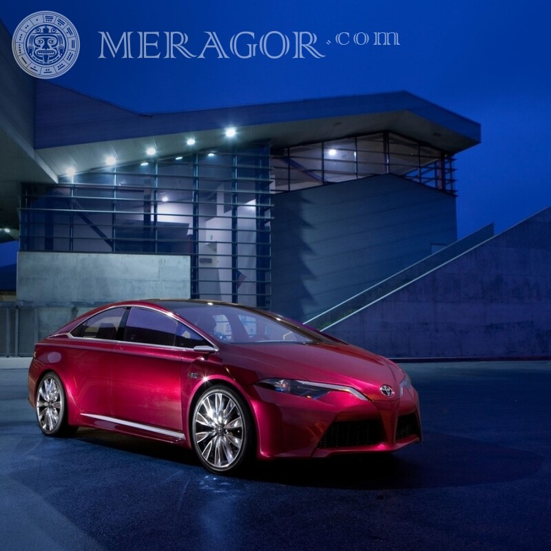 Cooles Instagram Avatar stilvolles rotes Toyota Foto herunterladen Autos Transport