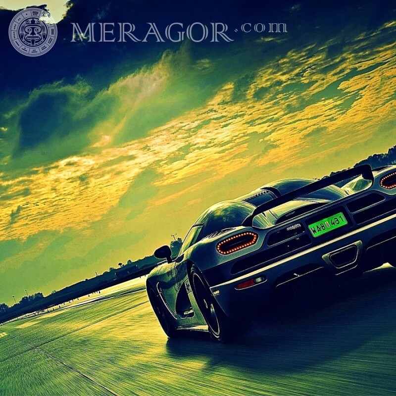 Téléchargement de photos pour un mec une voiture de sport gratuitement sur un avatar Les voitures Transport Course