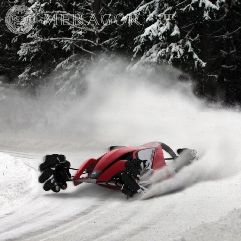 Sport Schneemobil für einen Kerl Foto kostenlos auf einem Avatar herunterladen Autos Transport Rennen