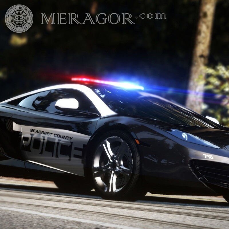 Télécharger photo voiture de police cool sur avatar pour gars gratuit Les voitures Transport