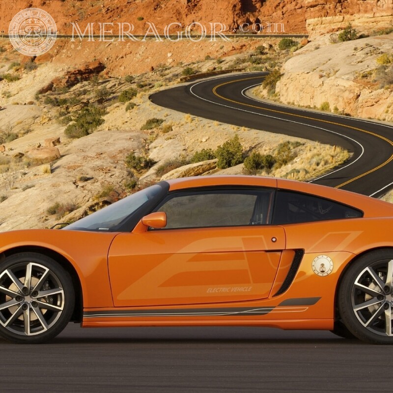 Для парня фото крутая спортивная оранжевая машина Autos Transport