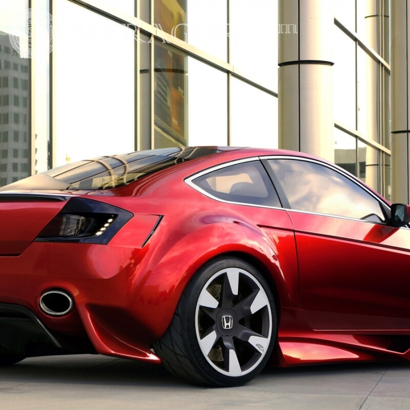 Kostenloser Download eines roten Autos für das Profilbild eines Mannes Autos Transport