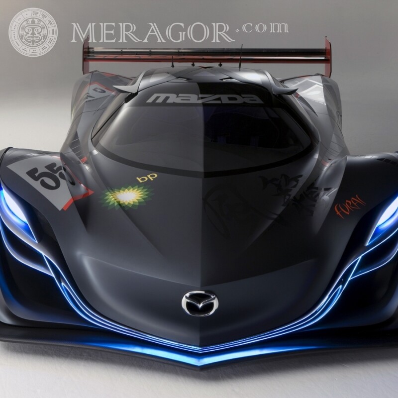 Télécharger pour mec cool noir Mazda sur avatar photo gratuit Les voitures Transport Course
