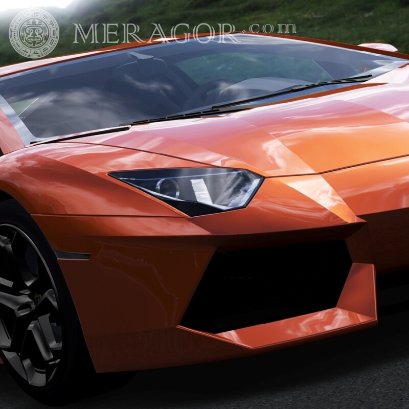 Descargar foto en avatar para guy cool orange car Autos Transporte
