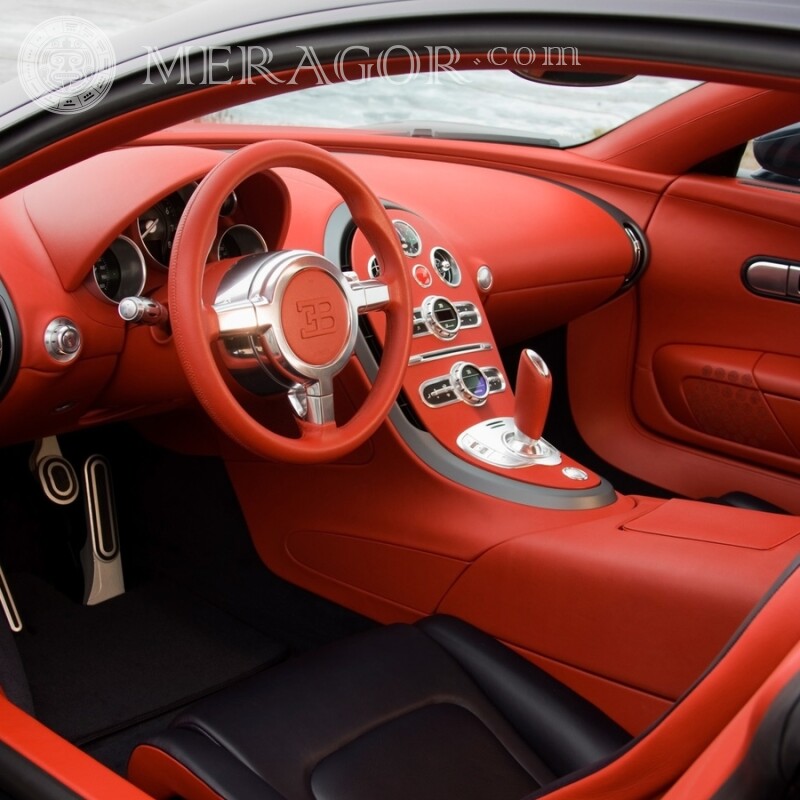 Foto de interior de cabriolet rojo gratis en la descarga de avatar para chico Autos Transporte