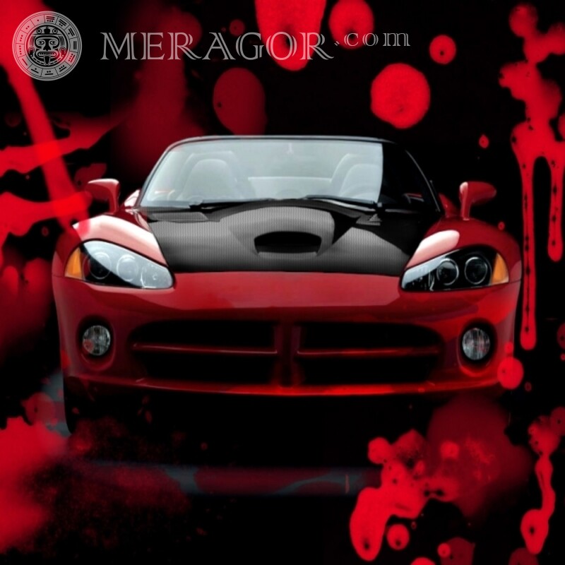 Download grátis de carro vermelho legal para foto de avatar de menina Carros Transporte