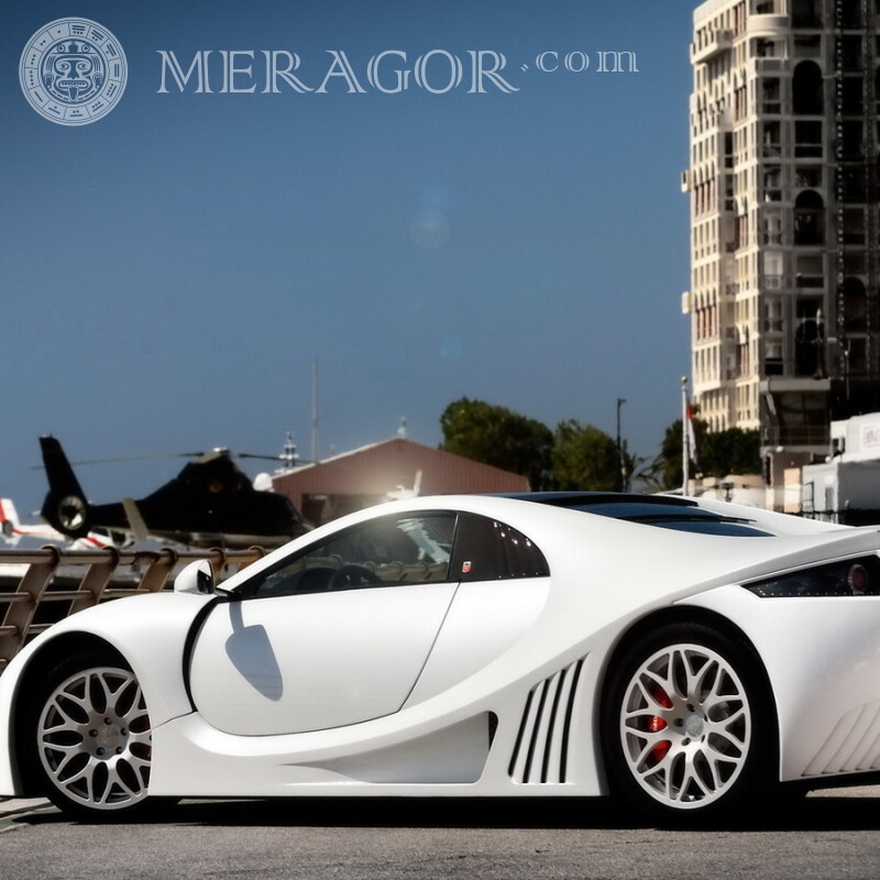 Photo for a guy a white luxury car on the profile picture Cars Transport