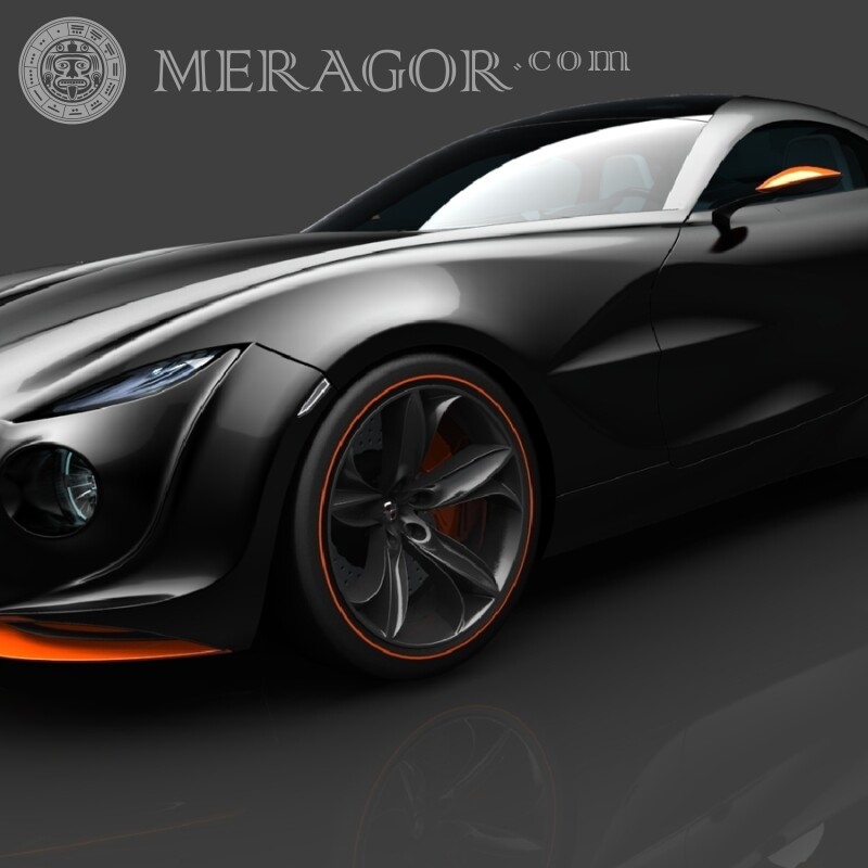 Free photo for a guy on an avatar of a black cool car Cars Transport