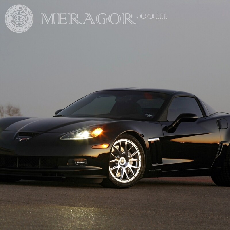 Photo of a black sports car download for a guy on an avatar Cars Transport