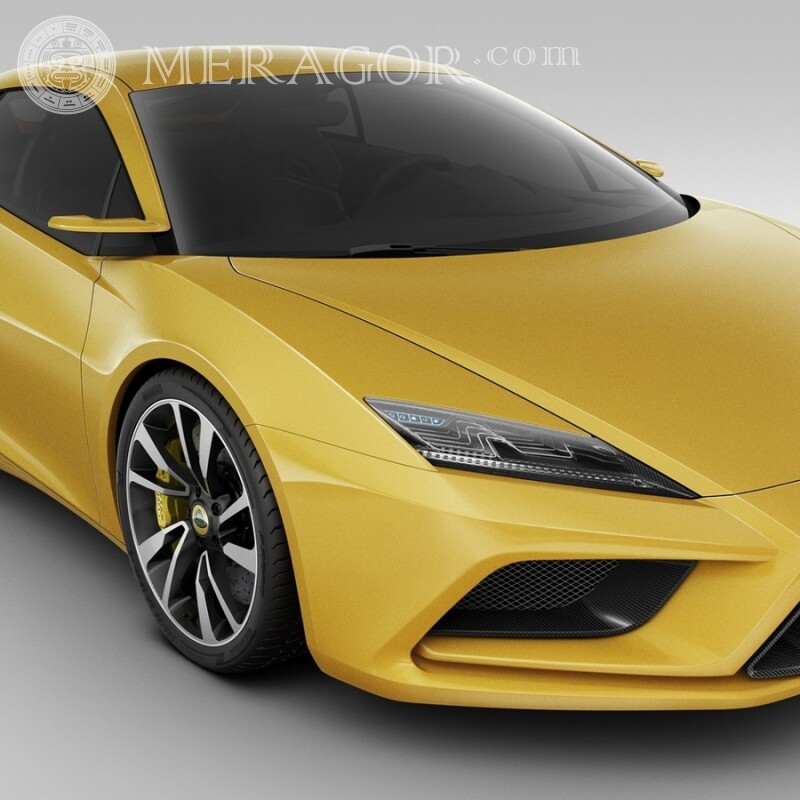 Free photo of a yellow car on an avatar for a guy Cars Transport