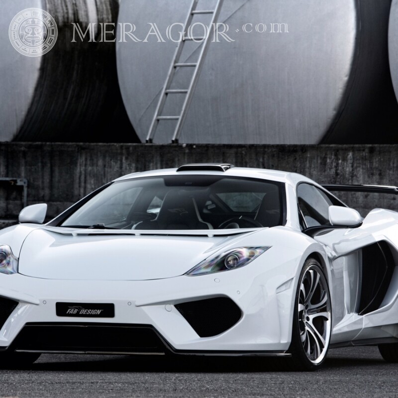 Download white car avatar photo for free Cars Transport