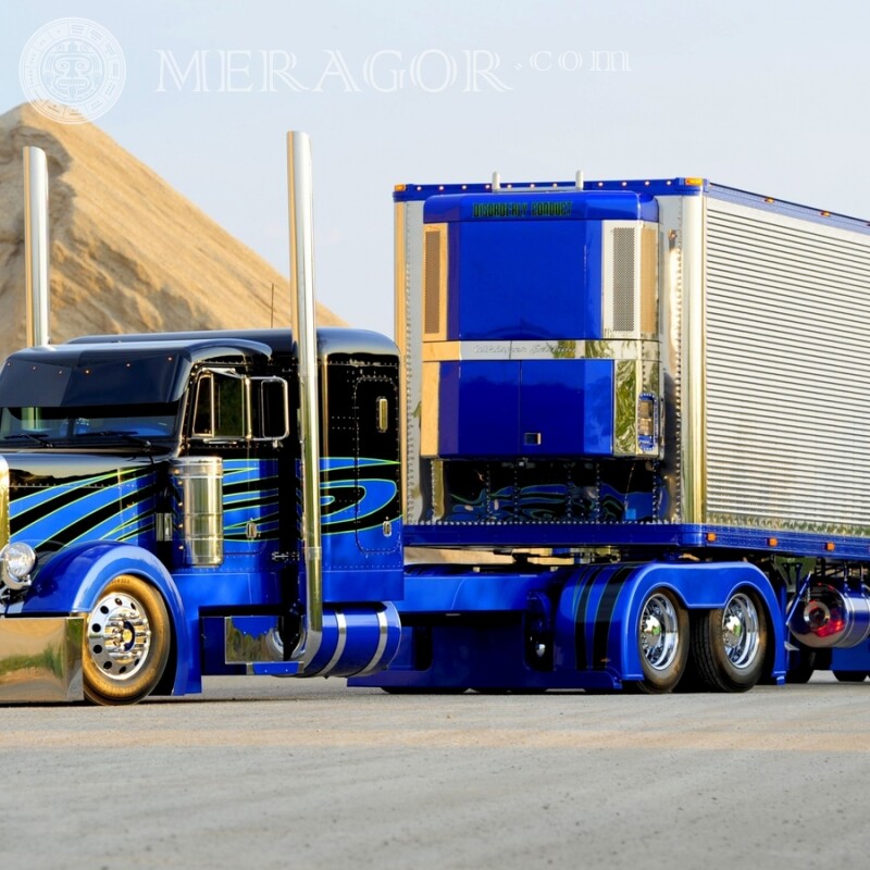 Foto de descarga gratuita de avatar de tractor azul Autos Transporte