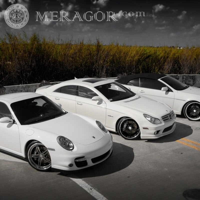 Фото белых роскошных автомобилей на аву для девушки Автомобили Транспорт