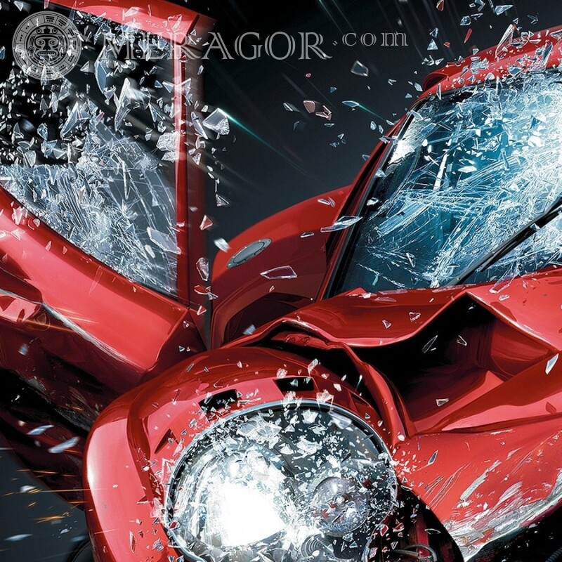 Foto de acidente de carro no download do avatar para cara Carros Transporte