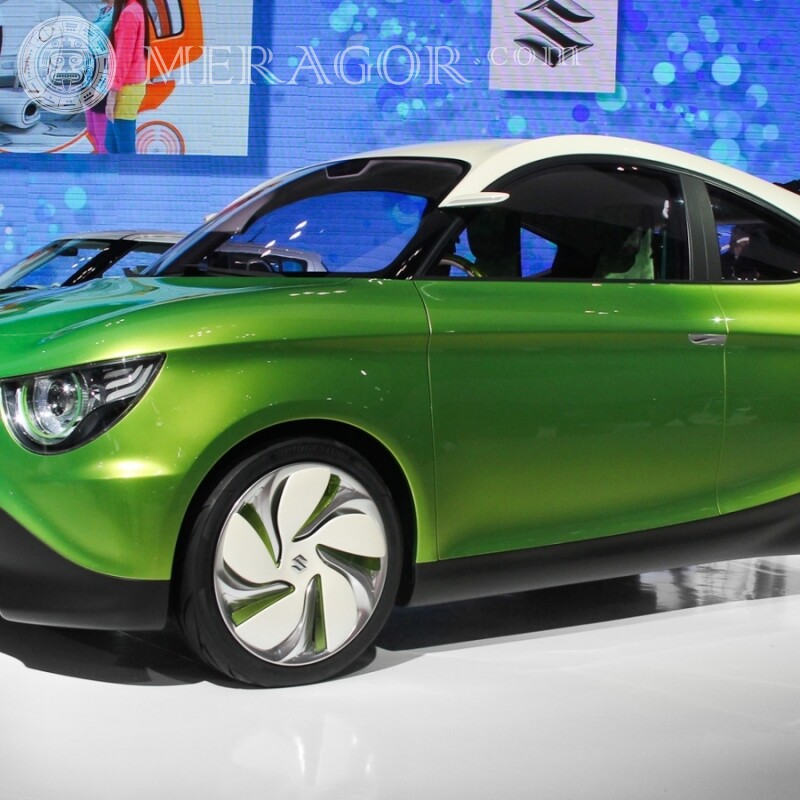 Аватарка на Ютуб изящная зеленая Suzuki скачать фото Автомобілі Транспорт