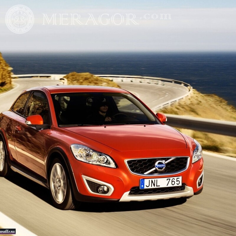 Lujoso Volvo rojo descargar foto en avatar para TikTok Autos Transporte