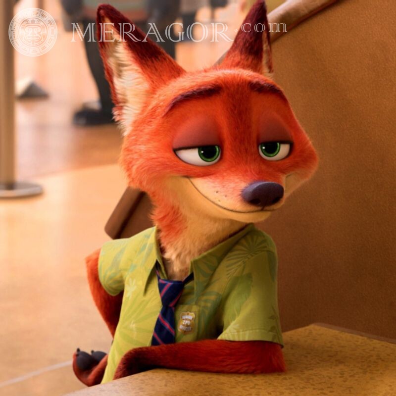 Fox da Zootopia no avatar Raposa Desenhos animados