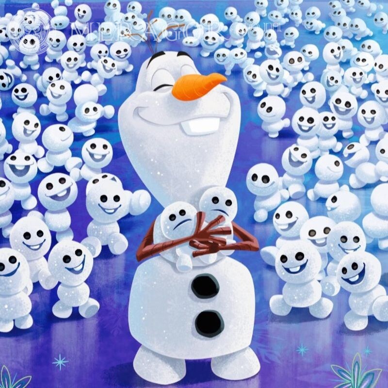Muñeco de nieve Olaf en avatar Caricaturas
